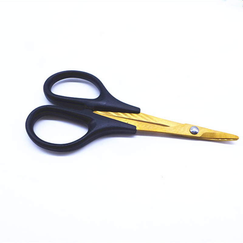 Titanium Straight Scissor with Black Plastic Handle Stainless Steel Household Left Handed Shears with Smooth Edge for All Users