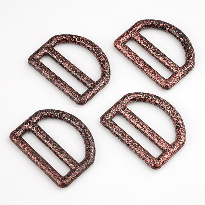 Handbag Hardware Wholesale D Shape Glide Slide Buckle 1 Inch Antique Copper Metal Tri-Glide Slider Buckles 25mm D Ring for Bags