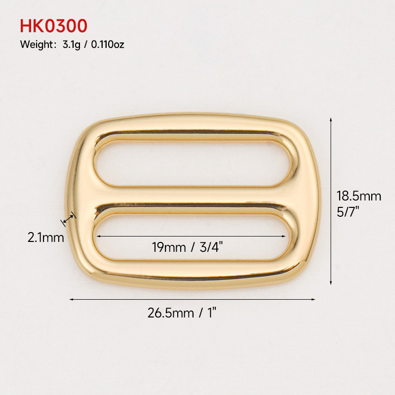 Handbag Hardware Supplies 9 Colors Triglide Buckle Slides 3/4 Inch Bag Buckle 19mm Metal Slider Adjustable Buckle