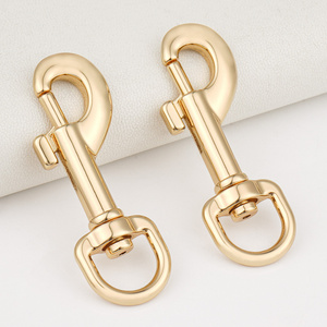 Handbag Bag Making Hardware Metal Alloy Hook Metal Bag Snap Hook Swivel Snap Clips 11mm Gold Swivel Hooks for Purses Key Chain