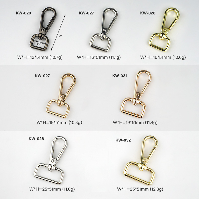 Stock 13mm 16mm 19mm 25mm Claw Clasp Snap Hook Handbag Hardware Metal Snap Hook Lanyard Dongguan High End Bag Hardware Dog Hook