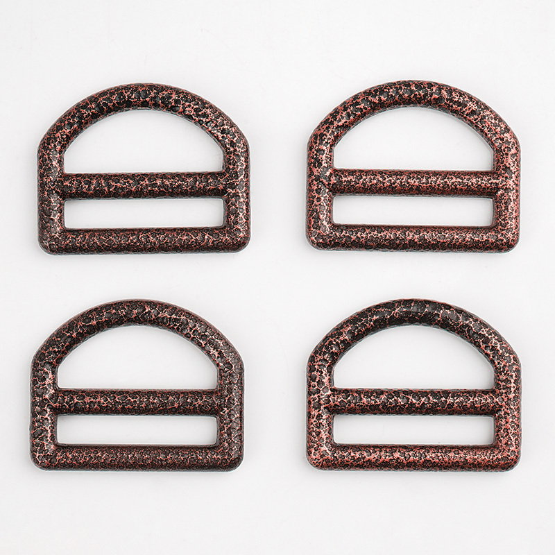 Handbag Hardware Wholesale D Shape Glide Slide Buckle 1 Inch Antique Copper Metal Tri-Glide Slider Buckles 25mm D Ring for Bags