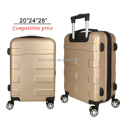 Custom Designer Universal Silent Spinner Wheels  ABS Trolley Suitcase 3 pcs set wholesale Luggage and Travel Bags