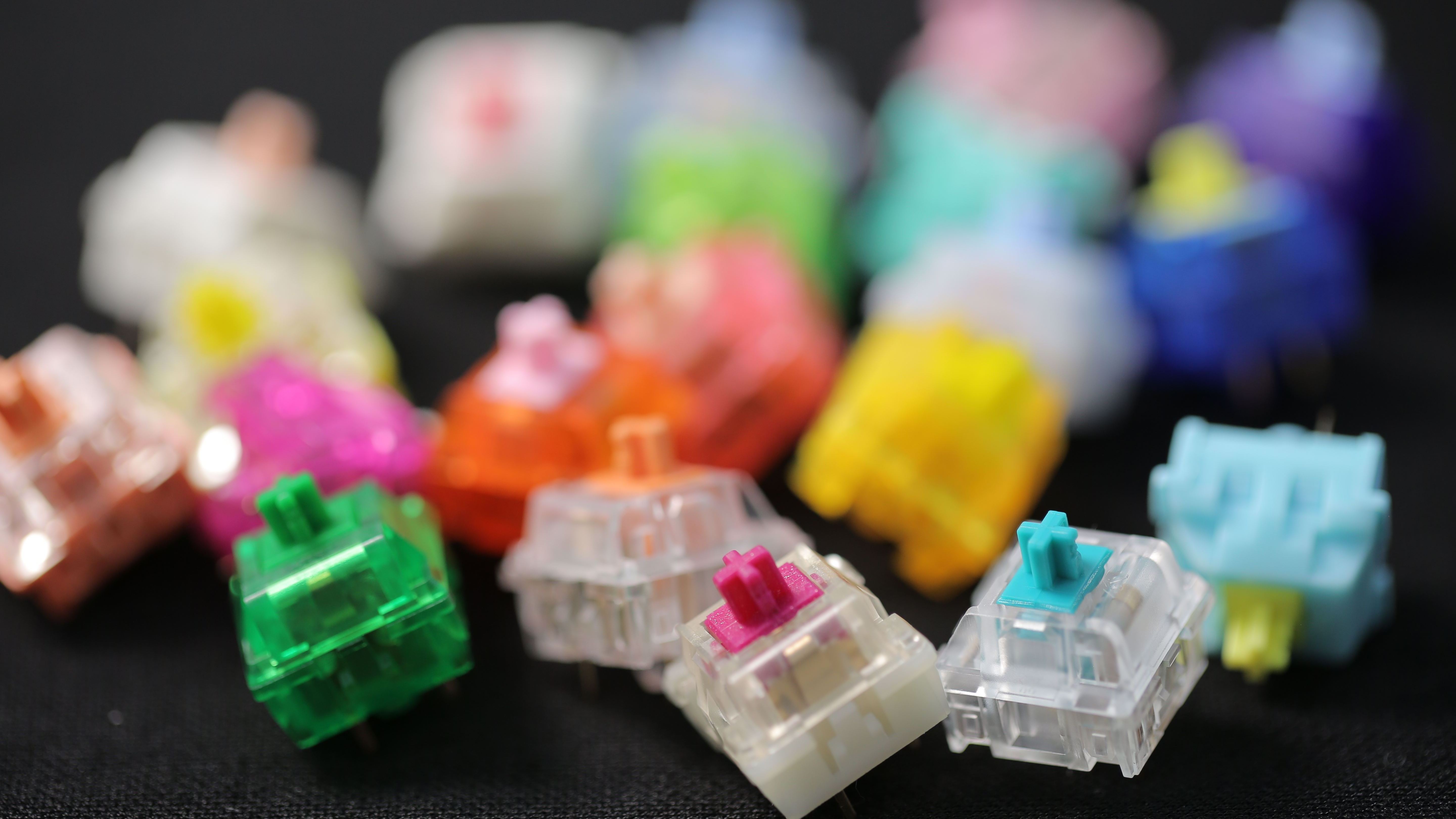 New popular KTT Crystal Green Custom Mechanical Switches Gaming Keyboard Switch  Linear  Tactile Keyboard Switches