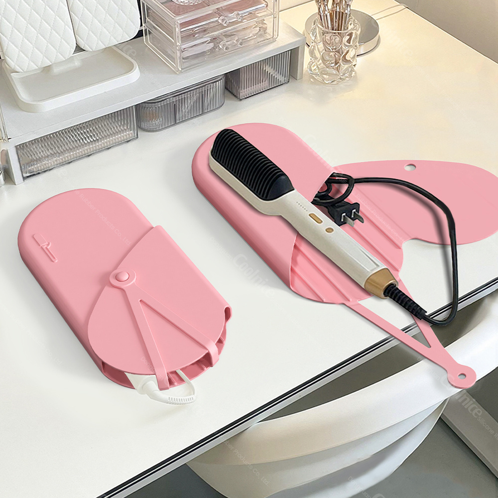 Travel hair makeup tools Craft Glue Guns & Hair Iron Tools Pad Silicone Heat Resistant Mat pouch