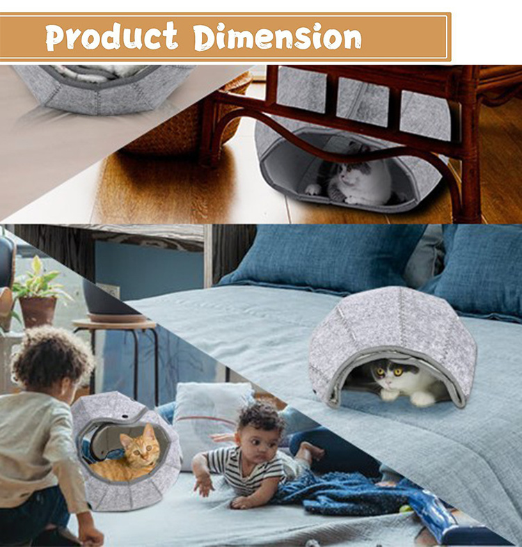 Donut Cat Bed Pet dogTunnel Interactive Game Toy Cat Bed Dual-use Indoor Toy Kitten Sports Equipment dog Training Toy Cat House