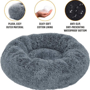 Sweater Donut Mand Dog Bed Accessories for Large Dogs Cat's House Plush Pet Bed for Dog XXL Round Mat For Small Medium Animal