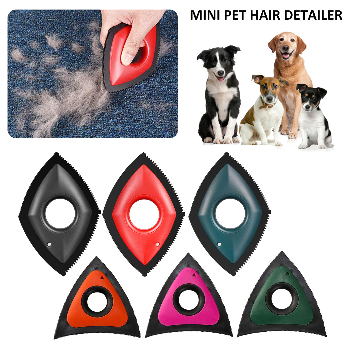 Pet Hair Fur Remover Cleaner Household Carpets Sofas Car Seats Beds Mats Cleaning Tools Static Electricity Animal Cat Dog Brush