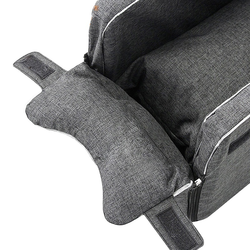 Wholesale luxury pet car seat cover cotton hemp waterproof car center console pet car seat