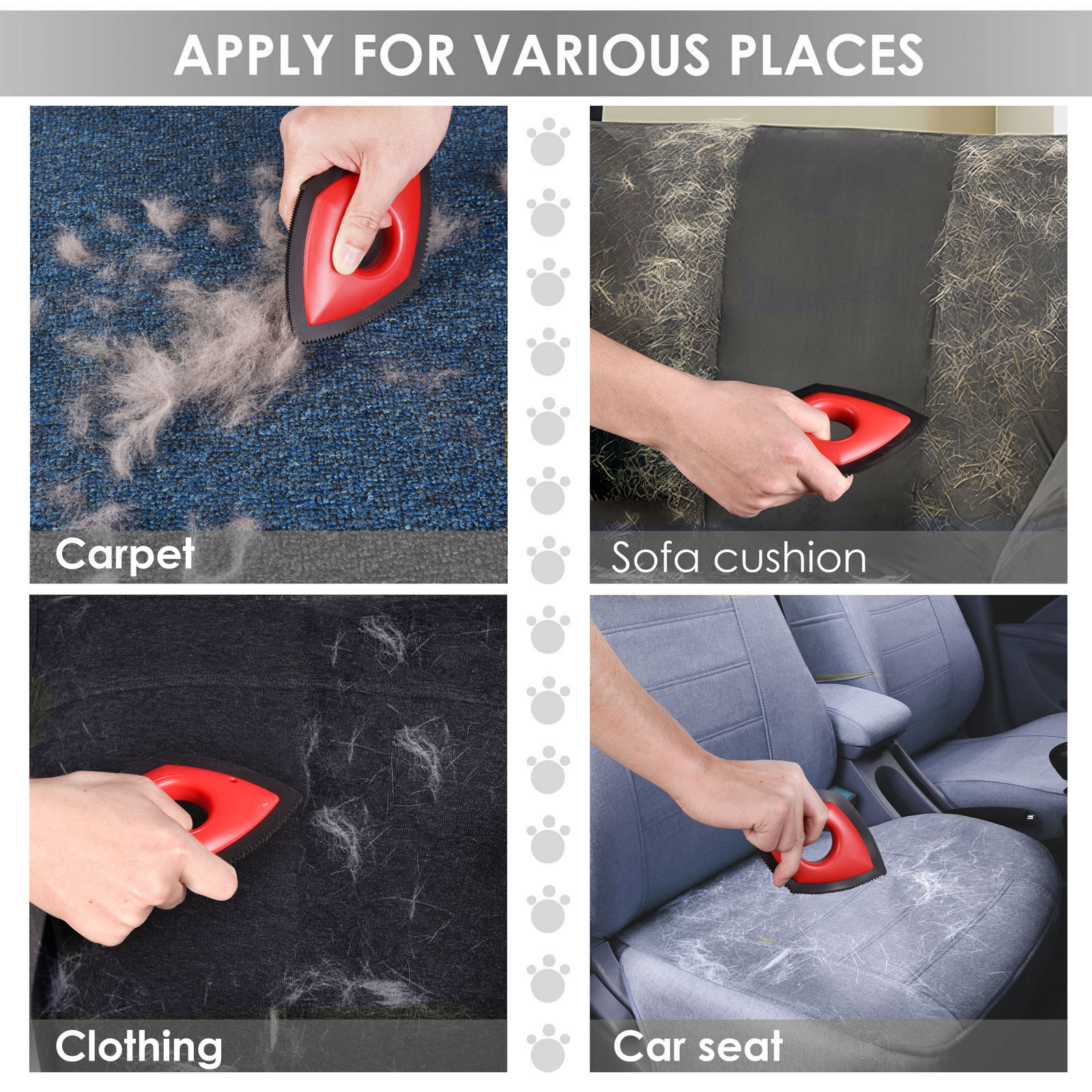 Pet Hair Fur Remover Cleaner Household Carpets Sofas Car Seats Beds Mats Cleaning Tools Static Electricity Animal Cat Dog Brush