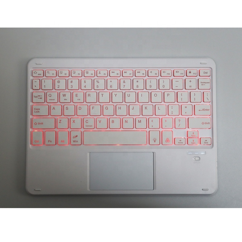 Ultra thin portable mini keyboard suitable for mobile phones and tablets case trackpad rgb backlit custom wireless keyboard