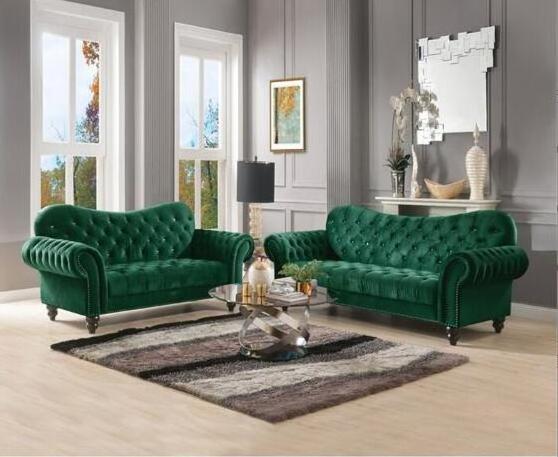 Wovent Modern Beige Faux Leather Tufted Sofa & Loveseat Living Room Set of 3 sofa american style