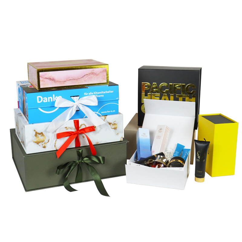 promotion beauty set box packaging cardboard cosmetic essential oil folding eternal flower magnetic paper box packaging