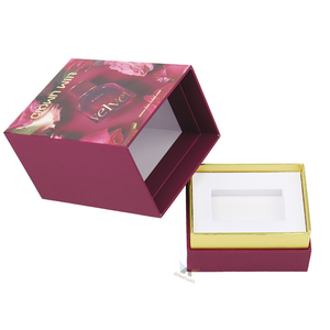 Luxury Custom Design Logo Color Printing Rigid Cardboard Lid and Base Candle Packaging Boxes Red Gift Box for candles