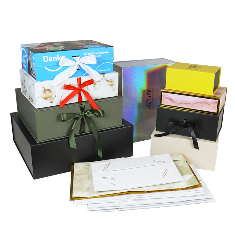 promotion beauty set box packaging cardboard cosmetic essential oil folding eternal flower magnetic paper box packaging