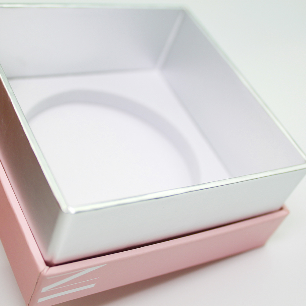 Custom Logo Print Made Cardboard Pink Rose Candle Shipping Box Ceramic Candle Jars Box Packaging With Lid