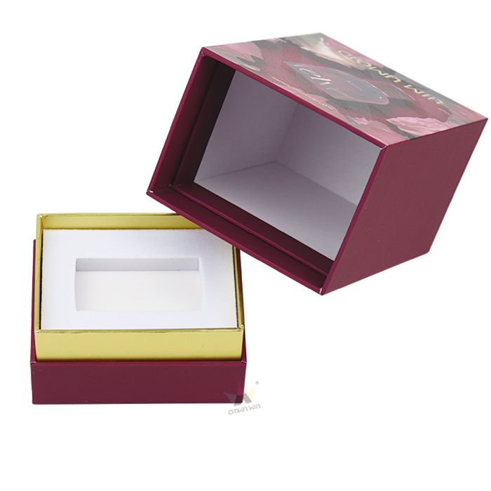 Luxury Custom Design Logo Color Printing Rigid Cardboard Lid and Base Candle Packaging Boxes Red Gift Box for candles