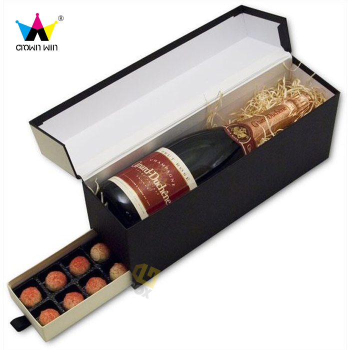 Cardboard Custom Gift Premium Packaging Bon Bon Boxes Wine Chocolate Paper Gift Box Wine Box