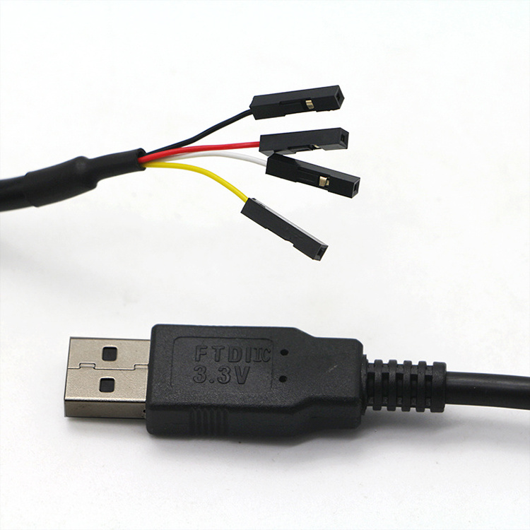 USB to TTL 232R FTDI 3.3V 5V Serial Converter Cable  TTL-232R-5V-WE FTDI Chip USB to 5V TTL UART Serial Cable