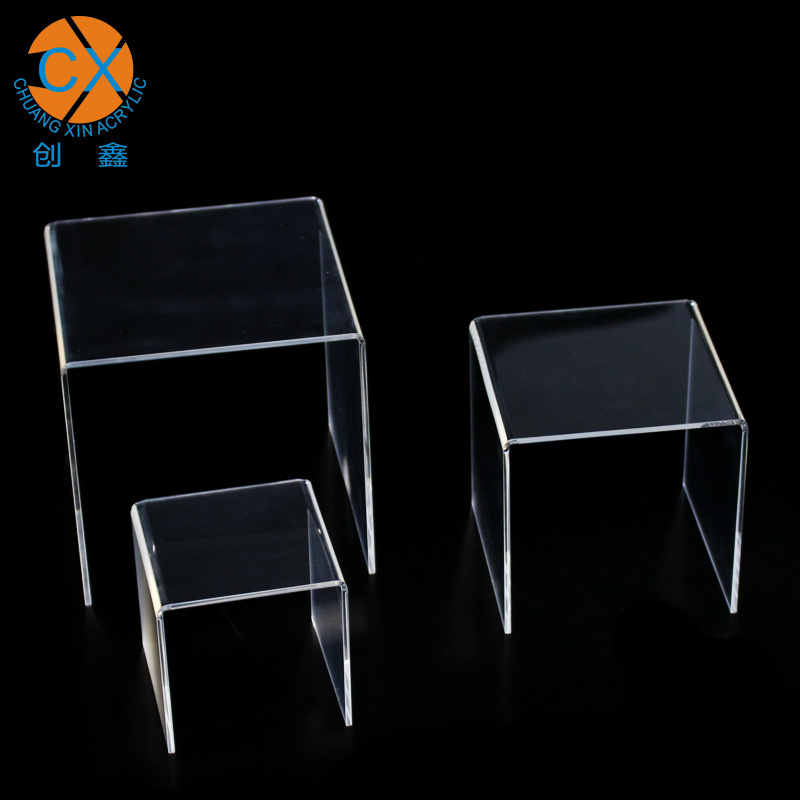 Superb Factory Customized Buffet Cubes 3 Tier Acrylic Display Stand