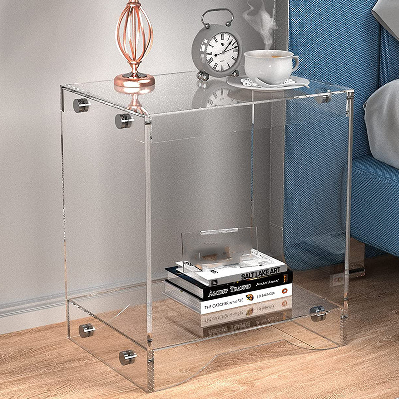 2023 Assembly Modern Design Nordic coffee Table Clear Acrylic Side Table for Home Decor