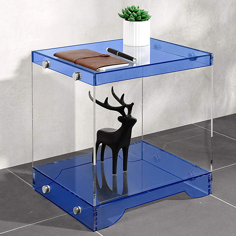 2023 Assembly Modern Design Nordic coffee Table Clear Acrylic Side Table for Home Decor