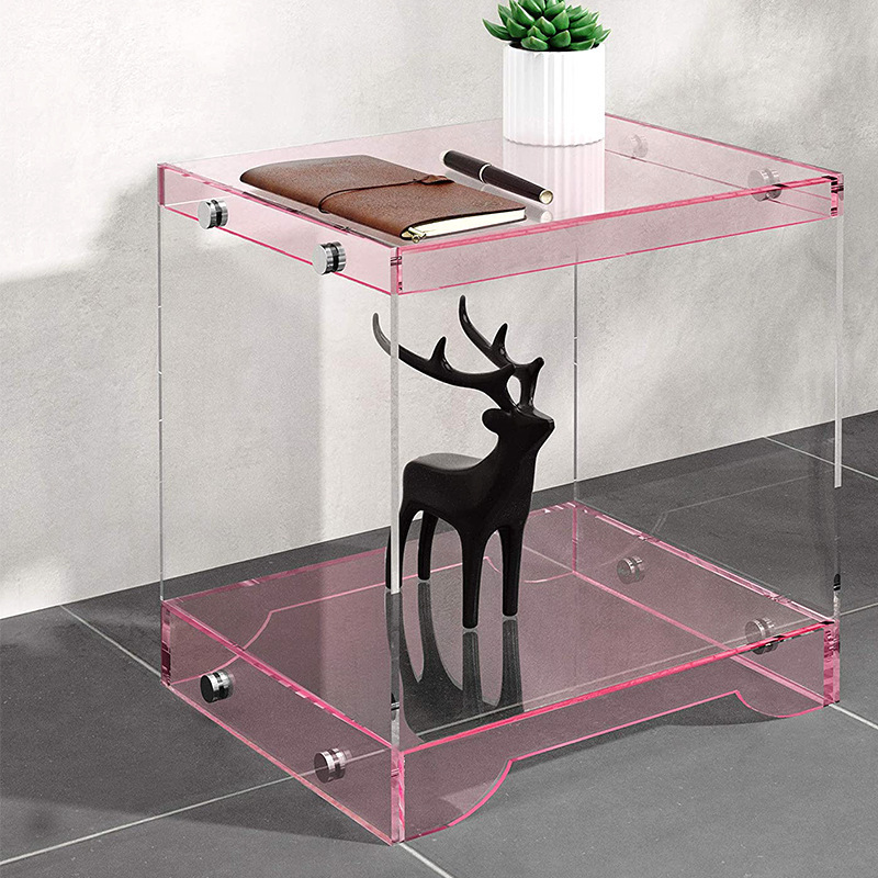 2023 Assembly Modern Design Nordic coffee Table Clear Acrylic Side Table for Home Decor