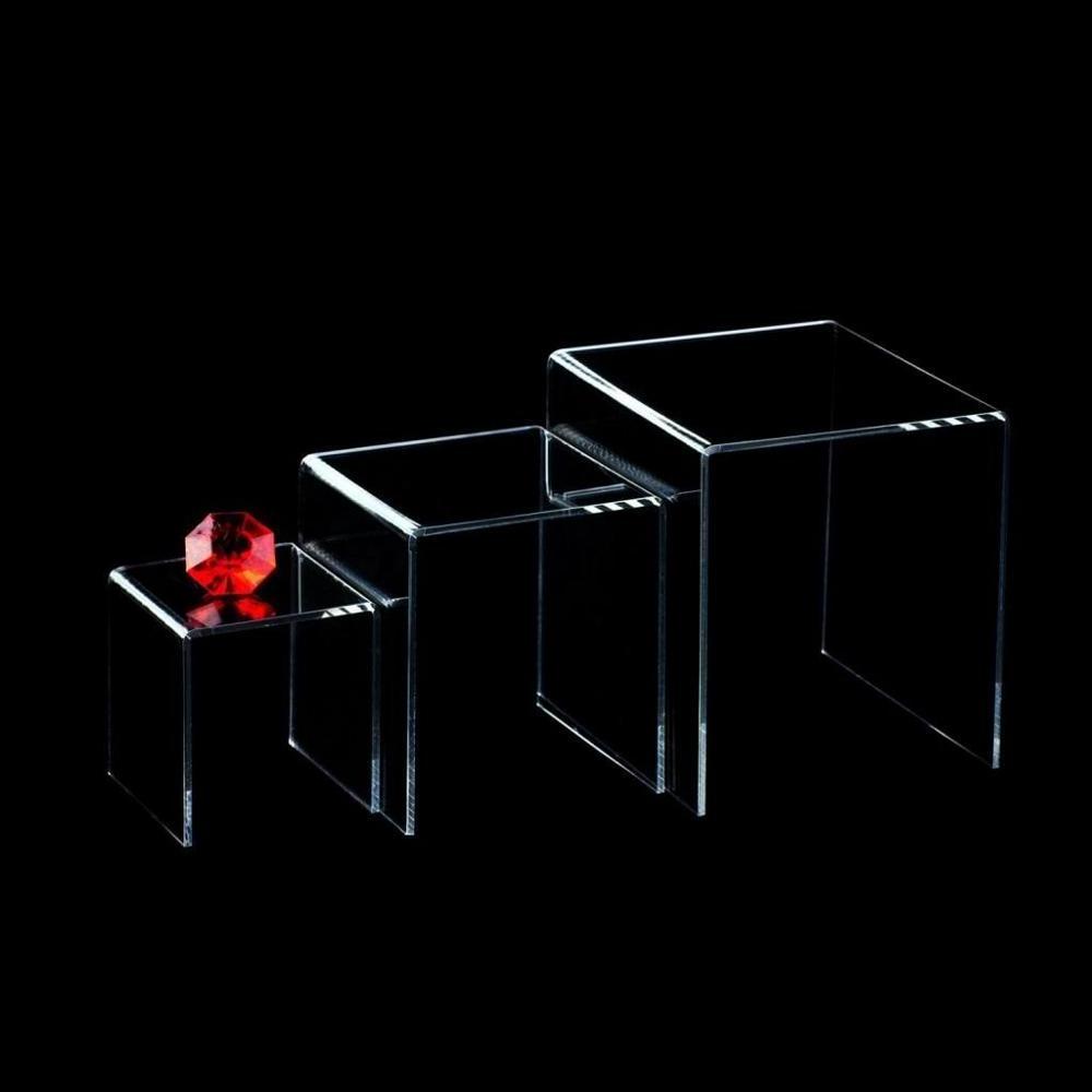 Superb Factory Customized Buffet Cubes 3 Tier Acrylic Display Stand