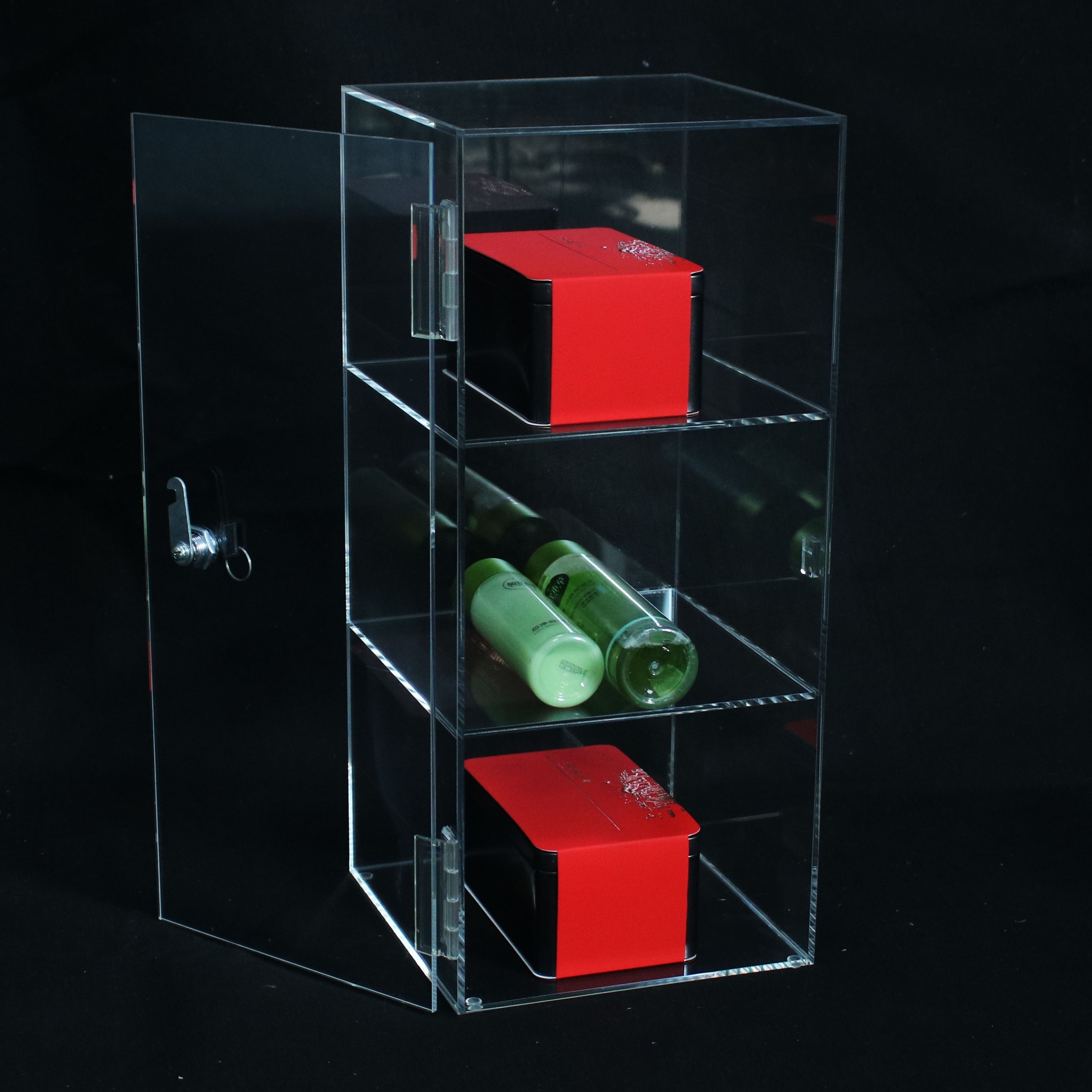 Custom Made Clear Acrylic Rotating Watch Display Stand/Plexiglass Acrylic Watch Display Case