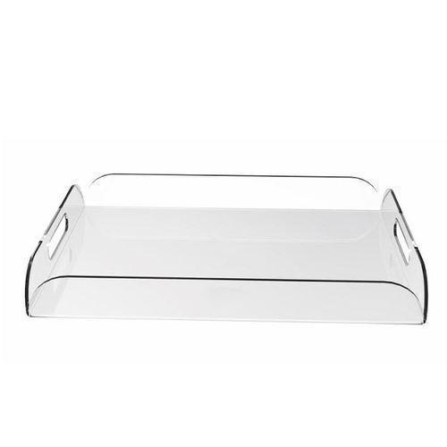 Clear Acrylic Serving Tray Paper Tray With Insert,Lucite Tray With Handles