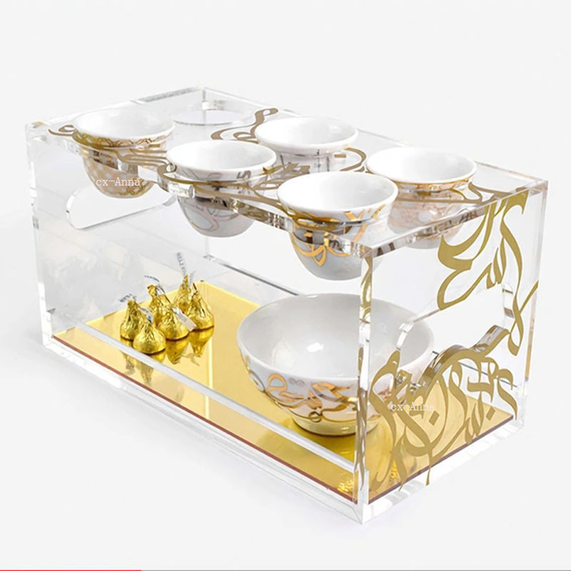 Middle East Arabic Style Acrylic Cup Holder For Home Decoration Arabic Cup Holder