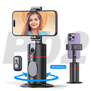 New P02 Facial Recognition Gimbal 360 Degree Automatic Rotation Supports Gesture Control Ai Face Tracking Detachable Phone Stand