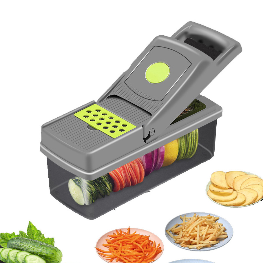 Fruits And Vegetables Cutter Machine 14 -in -1 Vegetable Chopper Slicer Dicer Onion Chopper Egg Slicer with Container