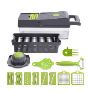 Fruits And Vegetables Cutter Machine 14 -in -1 Vegetable Chopper Slicer Dicer Onion Chopper Egg Slicer with Container