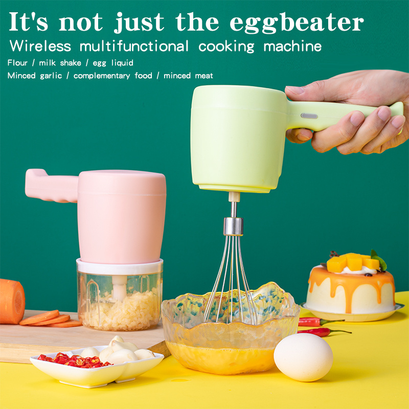 2 In 1 Electric Usb Mini Spice Garlic Chopper Masher Egg Beater Food Chopper Baby Food Processor