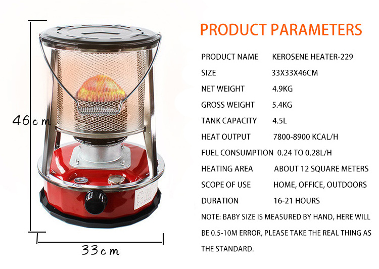 Kerosene Heater For Indoor Outdoor Use, Oil Radiator Portable Multifunctional Stove With Handle, For Camping Fishing