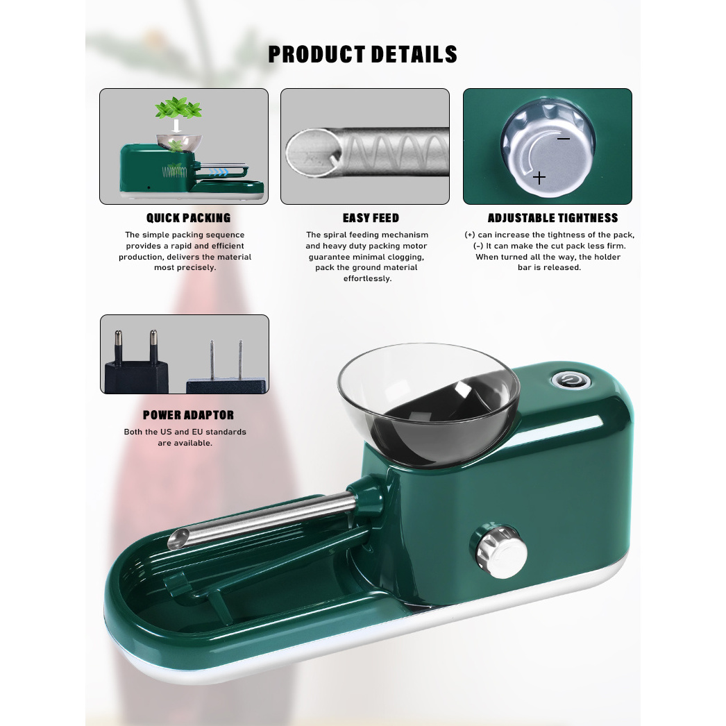 2022 New Easy Feed Adjustable Tobacco Roller Roller Cigarette Rolling Machine Cigarette Making Machine Price with Tube