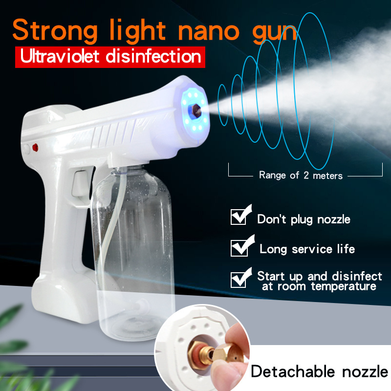 Factory Price New Design Cordless Portable Disinfection Spray Gun Rechargeable Nano Wireless Fogging Spray Sanitizing Gun