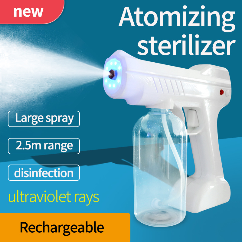 Factory Price New Design Cordless Portable Disinfection Spray Gun Rechargeable Nano Wireless Fogging Spray Sanitizing Gun