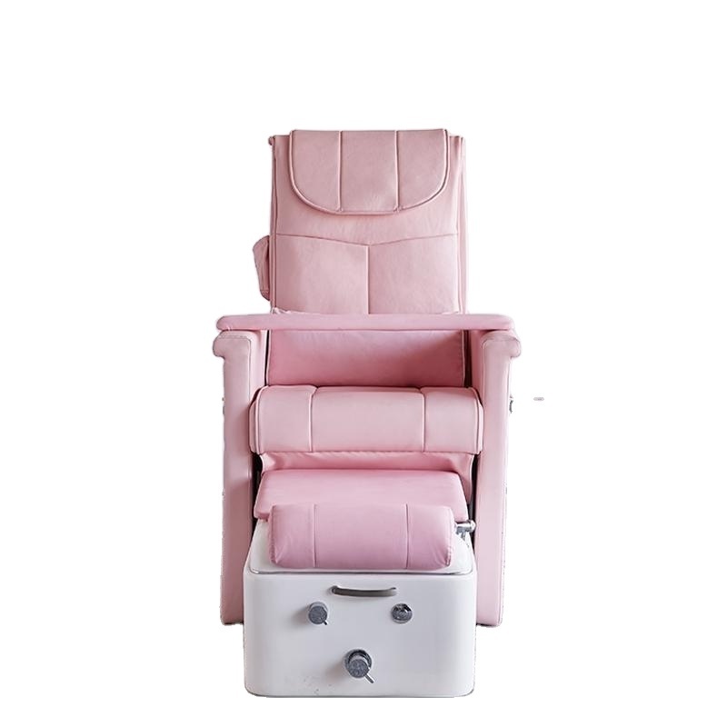 High Quality Salon Furniture Custom Electric Pedicure Chair Hideen Sink Luxury Foot Spa Pink Massage Pedicure Chair