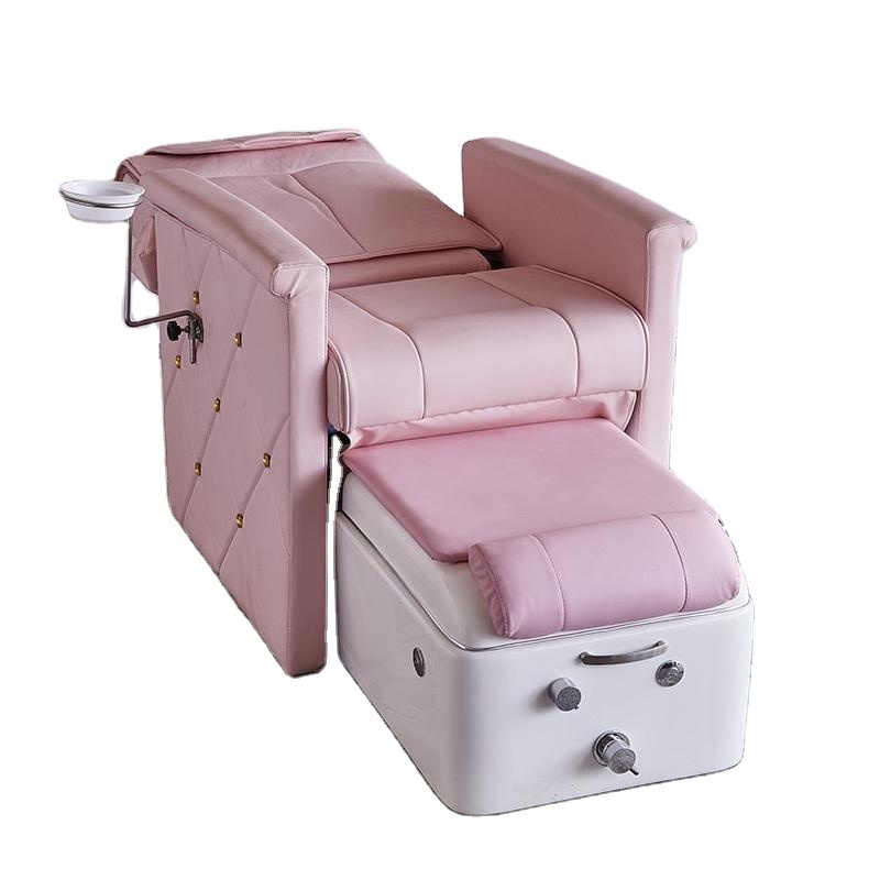 High Quality Salon Furniture Custom Electric Pedicure Chair Hideen Sink Luxury Foot Spa Pink Massage Pedicure Chair