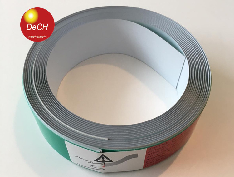 Customized White Coated Metal Tape Stainless Steel Strip Foil with Adhesive Tape