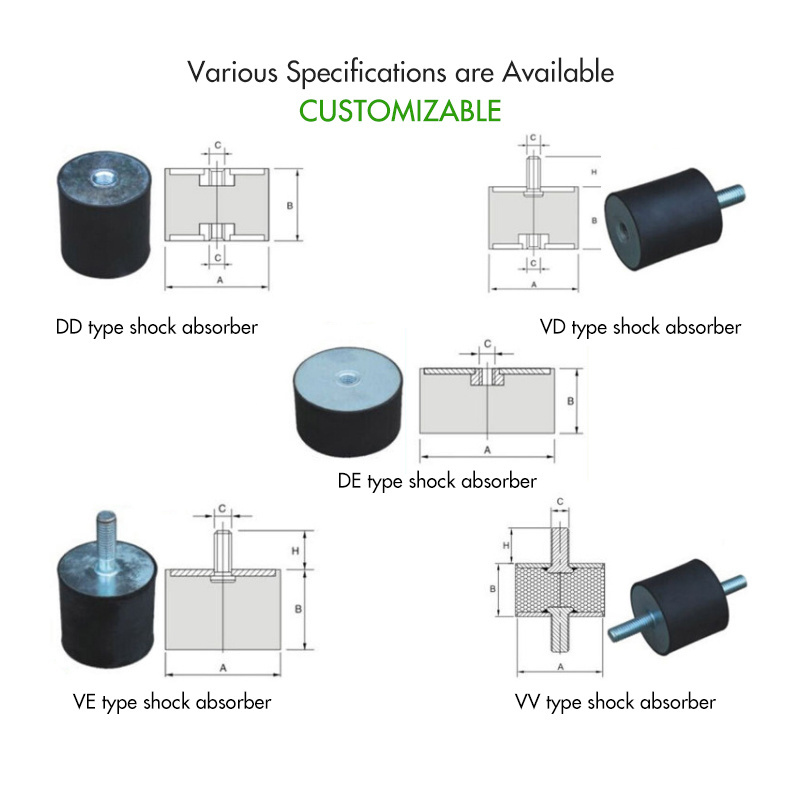 Exhaust Isolator rubber custom double head durable spring anti vibration damper shock mount