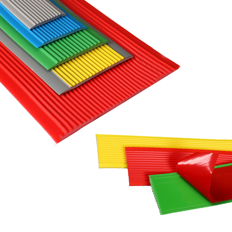 I-shape self adhesive anti slip plastic PVC rubber flexible stair nosing strip