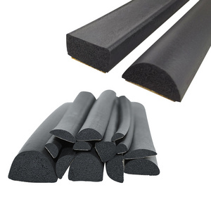 D type self adhesive flat soft foam epdm edge gasket round square foam rubber seal strip