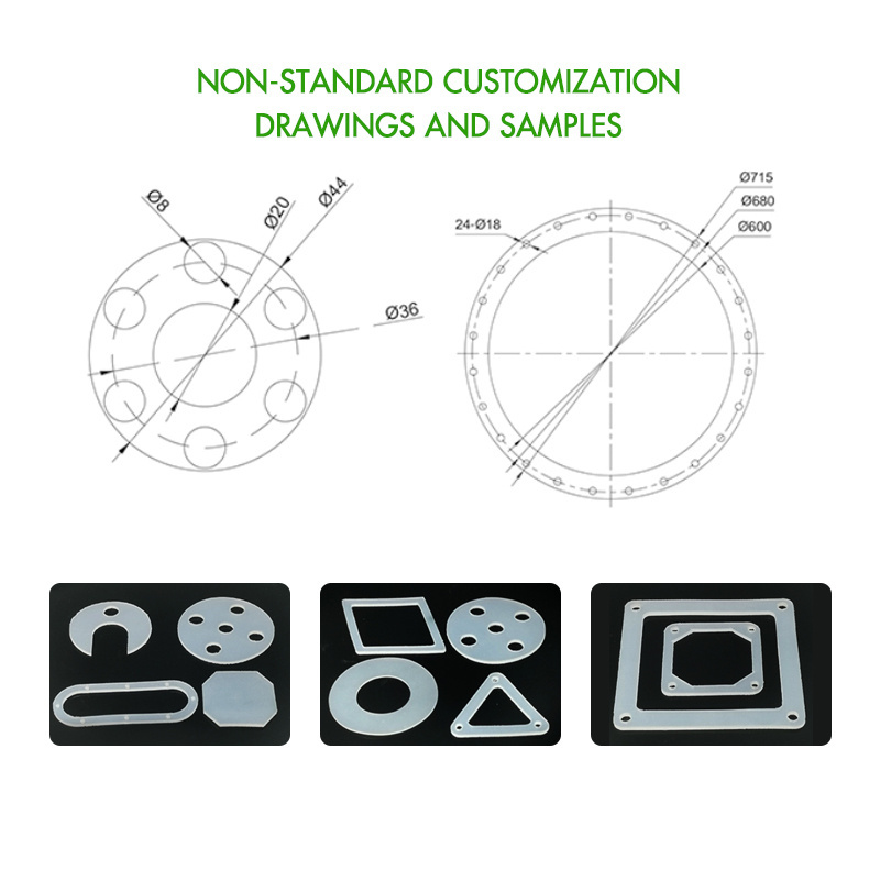 High temperature custom resistance silicone flat rectangular silicon EPDM NBR square round rubber washer thin gasket seal