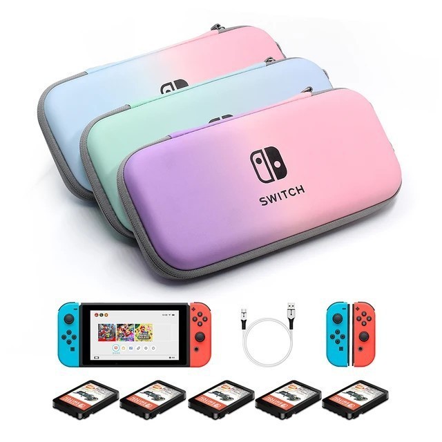 Custom red blue Protective Hard Portable Travel Carry EVA Hard Shell Carry Case for Nintendo Switch