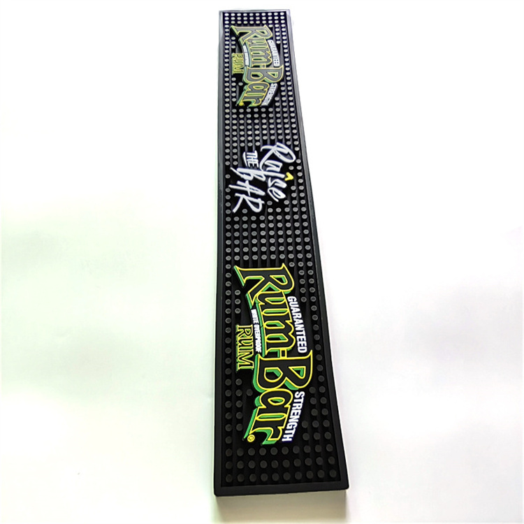 Wholesale Customized Logo Anti-slip Rubber Bar Spill Mat Promotional Service Mat Soft Pvc Bar Beer Mat