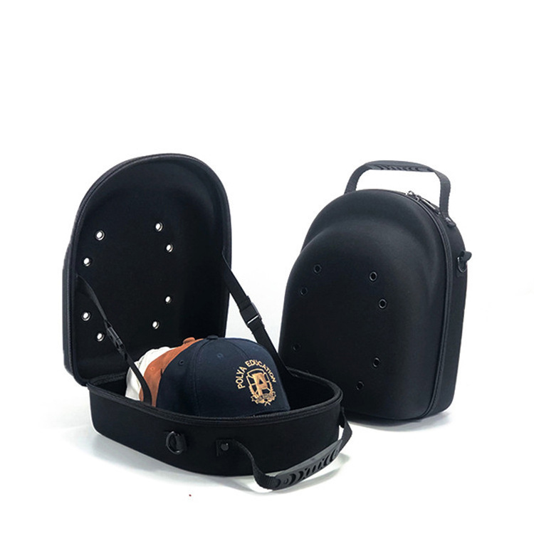 Custom Logo Wholesale Hard Shell Travel Carrying Storage Baseball hat Carrier Case Bag