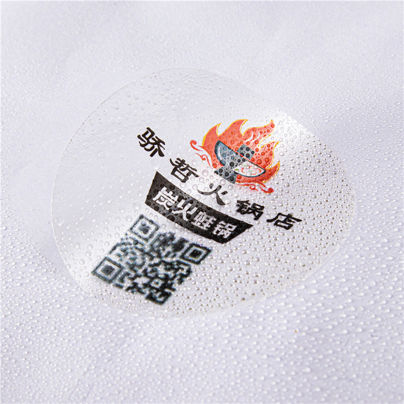 Deson custom transparent vinyl waterproof adhesive overlay sticker printing logo labels